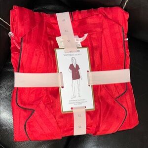 Victoria's Secret Red Satin Pajama Set